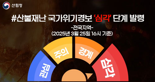 산불재난 국가위기경보 ‘심각’ 단계 발령