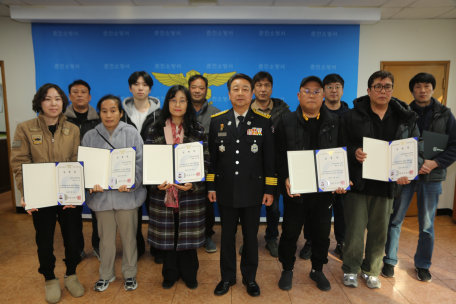 춘천소방서, 2026년 1분기 신규 의용소방대원 임명식