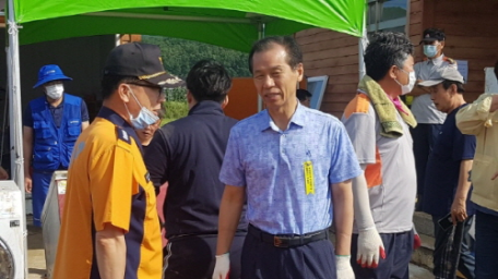 강원도지사, 신속한 수해복구를 위해 철원 방문