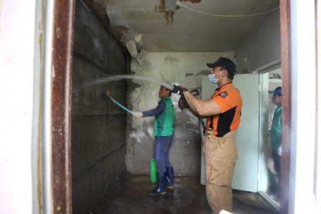 철원소방서, 연일 수해피해지역 복구작업 '구슬땀'