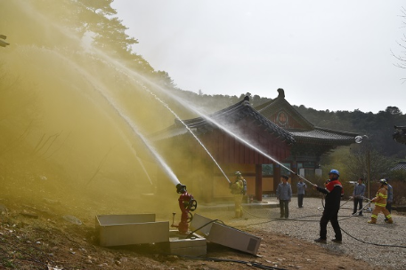 홍천소방서, 수타사 대상 문화재 재난대응훈련 실시