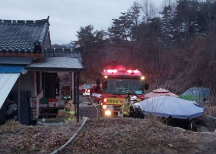 홍천소방서 좌운전담의용소방대, 주택화재 초기 진압 활약