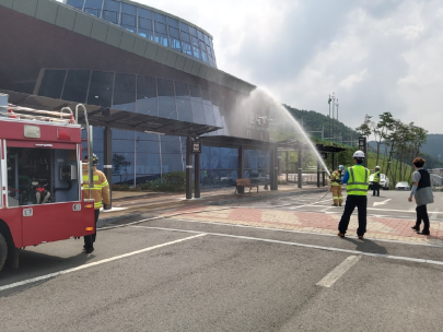 둔내역사 화재사고 대비 유관기관 합동훈련