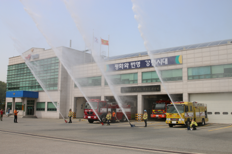 이동식 자립형 방수총 2차 시연회 추진 !