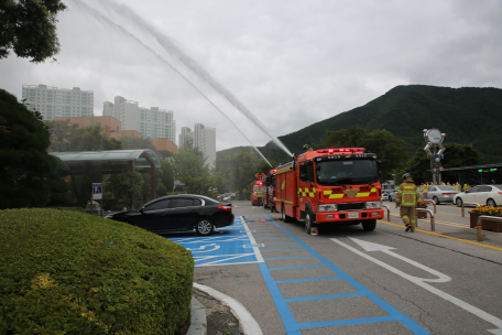 태백소방서, 태백시청 합동소방훈련 실시