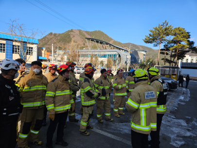 겨울철 화재 대비 소방합동훈련 실시