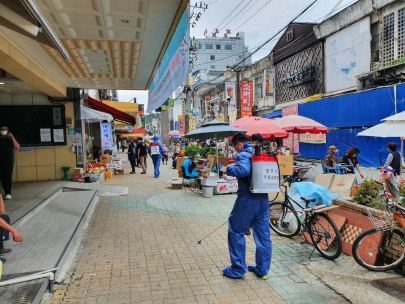 원주 남성의용소방대 코로나 확산 방지를 위한 방역활동