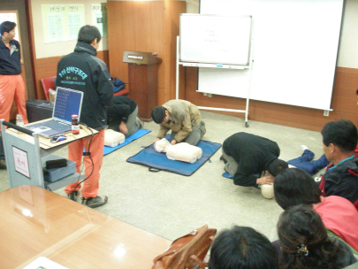 산악구조교육간 심폐소생술 교육 2008년